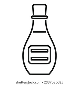 Sushi soy sauce icon outline vector. Food fish. Cooking menu