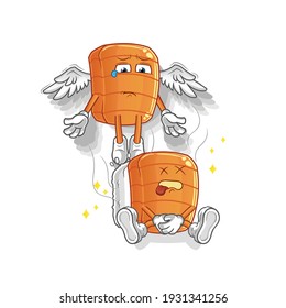 sushi spirit leaves the body mascot. cartoon vector