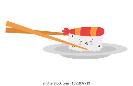 sushi and sticks food