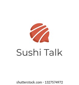 Sushi Talk Logo Design Template