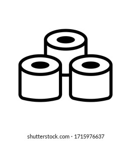 Sushi thin line icon isolated on white background EPS Vector