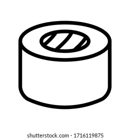 Sushi thin line icon isolated on white background EPS Vector