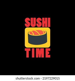 sushi time vector logo design, suitable use as icon, symbol and element design for promotion or commercial use