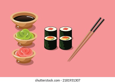 sushi vector art "asian food"