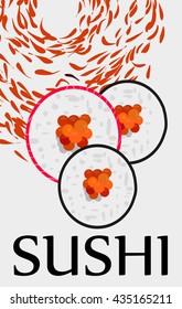 Sushi vector background