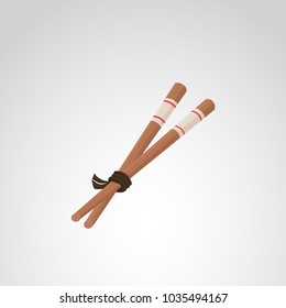 Sushi vector chopsticks icon.