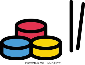 Sushi-Vektorfarbsymbol