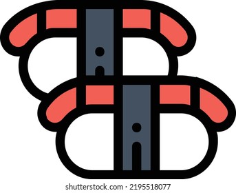 sushi vector concept on white background. isolated illustration icon