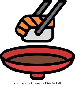 concepto de vector de sushi sobre fondo blanco. icono de ilustración aislada