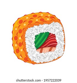 Sushi Vector in Flat Design Style