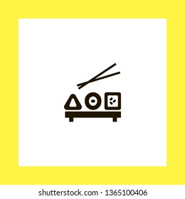 sushi vector icon. flat design