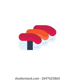 Sushi vector icon. Food and beverage icon flat style. perfect use for logo, presentation, website, and more. modern icon design color style