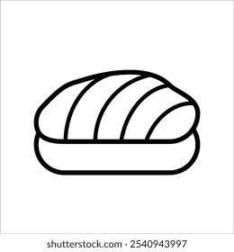 símbolo de linha de ícone do vetor sushi