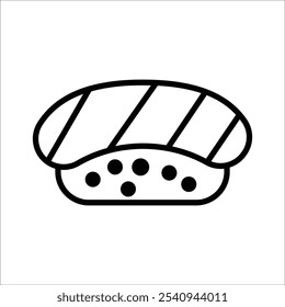 sushi vector icon line sign