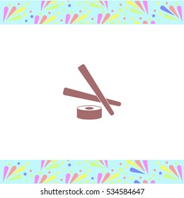 Sushi vector icon on white background. Isolated illustration. Business picture.