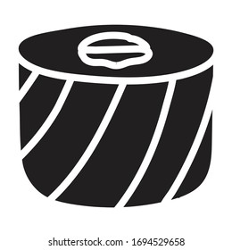 Sushi vector icon.Black vector icon isolated on white background japanese food.