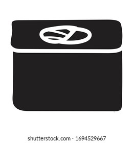 Sushi Vektorillustration Symbol.Schwarze Vektorillustration Symbol einzeln auf weißem Hintergrund japanisches Essen.