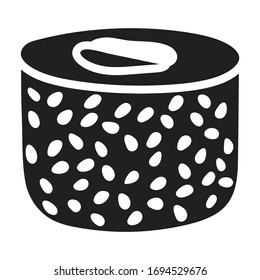 Sushi vector icon.Black vector icon isolated on white background japanese food.