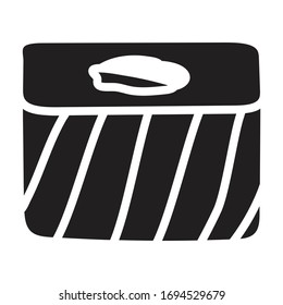 Sushi vector icon.Black vector icon isolated on white background japanese food.