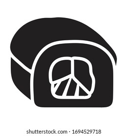 Sushi vector icon.Black vector icon isolated on white background japanese food.