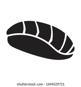 Sushi vector icon.Black vector icon isolated on white background japanese food.