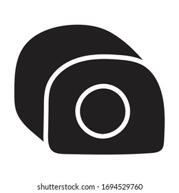 Sushi Vektorillustration Symbol.Schwarze Vektorillustration Symbol einzeln auf weißem Hintergrund japanisches Essen.