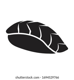 Sushi vector icon.Black vector icon isolated on white background japanese food.