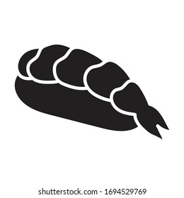 Sushi vector icon.Black vector icon isolated on white background japanese food.