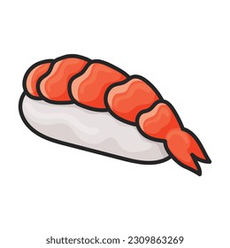 Sushi vector icon.Color vector icon isolated on white background japanese food.