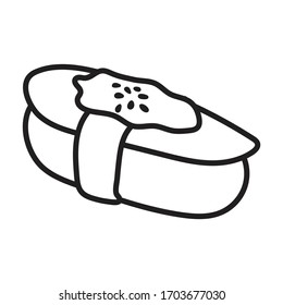 Sushi vector icon.Outline vector icon isolated on white background japanese food.