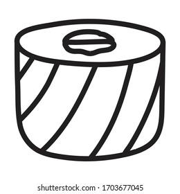 Sushi vector icon.Outline vector icon isolated on white background japanese food.