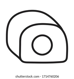 Sushi vector icon.Outline vector icon isolated on white background japanese food.