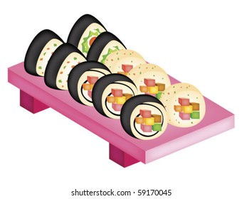 Sushi, vector illustration