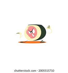 Sushi Vector Illustration With Happy Face
