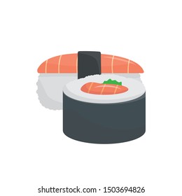 Sushi Vector Illustration Isolated On White Stock Vector (Royalty Free ...