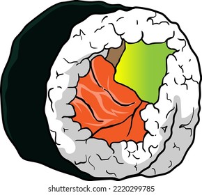 sushi vector illustration isolated on white background