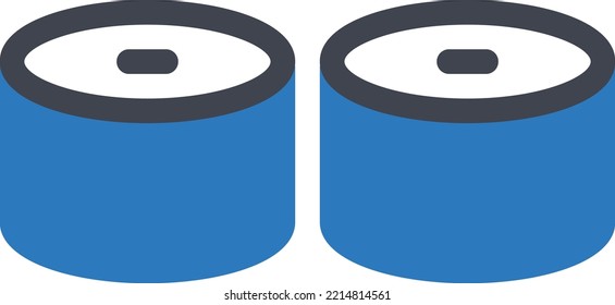 Sushi-Vektorgrafik auf transparentem Hintergrund. Hochwertige Symbole. Glyphen Vektorsymbole für Konzept und Grafikdesign. 
