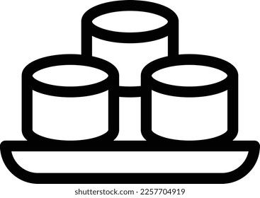 ilustración de sushi Vector en un fondo transparente. Símbolos de calidad superior. Iconos vectoriales de línea delgada para el diseño de conceptos y gráficos. 
