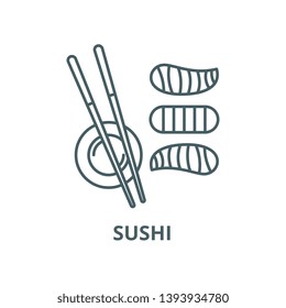 Sushi vector line icon, linear concept, outline sign, symbol