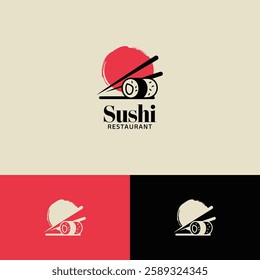 Sushi vector logo design template