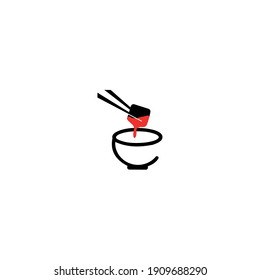 Sushi vector logo, icon, symbol, emblem, sign.Logo of Bar or Shop Sushi. Vector Illustration.