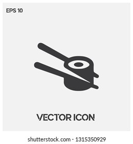 Sushi vector logo illustration. Japanese kitchen, sushi symbol icon. Premium quality.