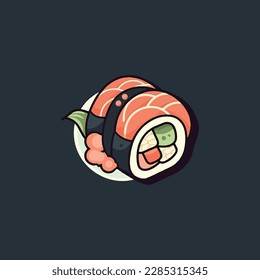 sushi vector logo, japanese delicious food