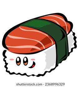 Diseño del logotipo de mascota del vector de sushi