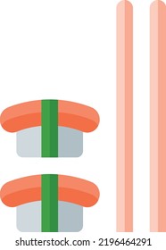 sushi vector on white background. isolated Vector icon