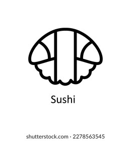 Sushi  Vector       outline Icons. Simple stock illustration stock
