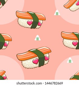 Sushi vector pattern graphic design