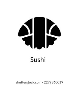 Sushi  Vector       Solid Icons. Simple stock illustration stock