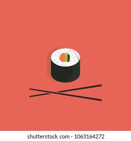 Sushi Vector Template Design Illustration