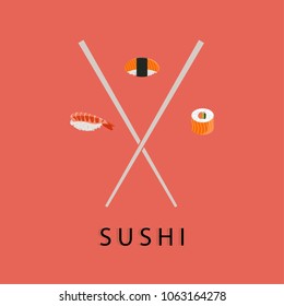 Sushi Vector Template Design Illustration